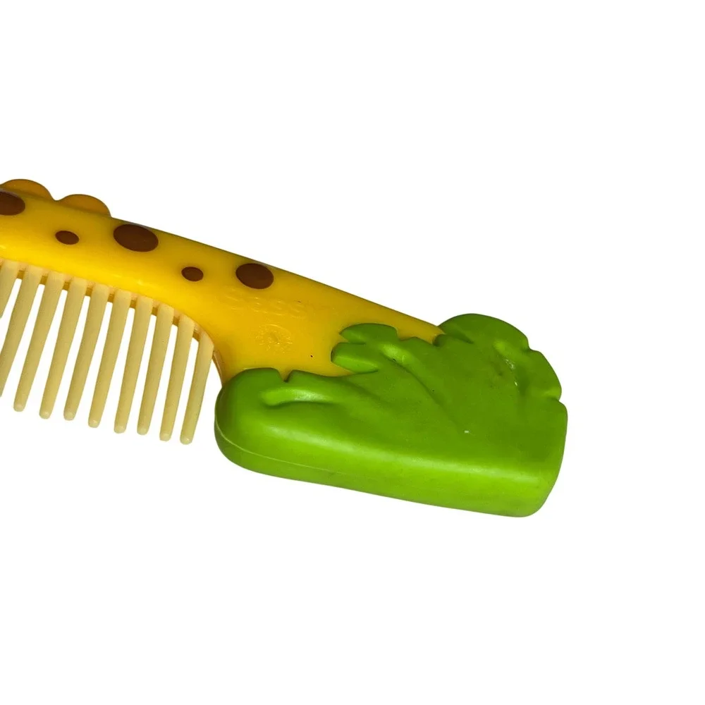 Giraffe Kids Hair Comb Yellow Green Cute Cartoon Animal Brush Stocking Stuffer‎